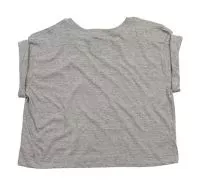 Women`s Organic Crop Top T Heather Grey Melange