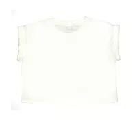 Women`s Organic Crop Top T Fehér