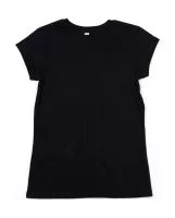 Women`s Organic Roll Sleeve T Black