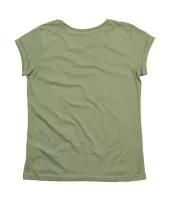 Women`s Organic Roll Sleeve T Soft Olive