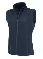 Women`s Recycled 2-Layer Printable Softshell B/W Navy