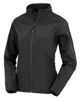 Women`s Recycled 2-Layer Printable Softshell Jkt Black