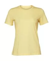 Women`s Relaxed CVC Jersey Short Sleeve Tee Heather French Vanilla