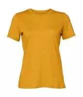 Women`s Relaxed CVC Jersey Short Sleeve Tee Heather Mustard