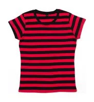 Women`s Stripy T Black/Red
