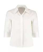Women`s Tailored Fit Continental Blouse 3/4 Sleeve Fehér