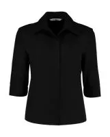 Women`s Tailored Fit Continental Blouse 3/4 Sleeve Black
