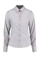 Women`s Tailored Fit Premium Contrast Oxford Shirt Silver Grey/Charcoal