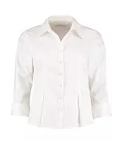 Women`s Tailored Fit Premium Oxford 3/4 Shirt Fehér