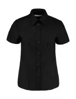Women`s Tailored Fit Workwear Oxford Shirt SSL Black