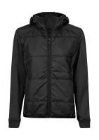 Womens Hybrid-Stretch Hooded Jacket Black/Black