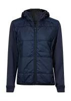 Womens Hybrid-Stretch Hooded Jacket Navy/Navy