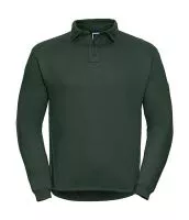 Workwear Sweatshirt with Collar Bottle Green