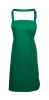 ‘COLOURS’ BIB APRON WITH POCKET Emerald