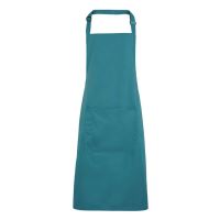 ‘COLOURS’ BIB APRON WITH POCKET Teal