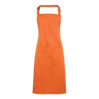 ‘COLOURS’ BIB APRON WITH POCKET Terracotta