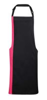 'COLOURS COLLECTION’ CONTRAST BIB APRON Black/Hot Pink