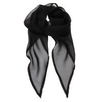 'COLOURS COLLECTION' PLAIN CHIFFON SCARF Black