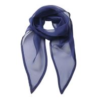 'COLOURS COLLECTION' PLAIN CHIFFON SCARF Marine Blue