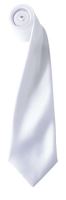 'COLOURS COLLECTION' SATIN TIE White