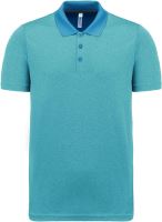 ADULT SHORT-SLEEVED MARL POLO SHIRT Steel Blue Heather