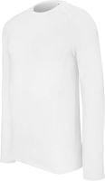 ADULTS' LONG-SLEEVED BASE LAYER SPORTS T-SHIRT White