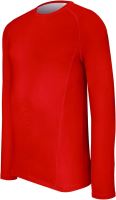 ADULTS' LONG-SLEEVED BASE LAYER SPORTS T-SHIRT Sporty Red