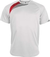 ADULTS SHORT-SLEEVED JERSEY White/Sporty Red/Storm Grey