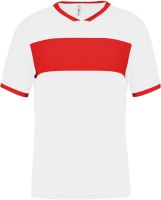ADULTS' SHORT-SLEEVED JERSEY White/Sporty Red