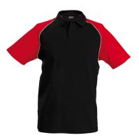 BASEBALL - SHORT-SLEEVED POLO SHIRT Black/Red