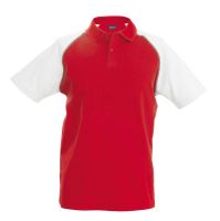 BASEBALL - SHORT-SLEEVED POLO SHIRT Red/White