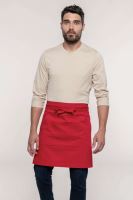 COTTON MID-LENGTH APRON Chocolate