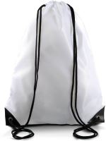 DRAWSTRING BACKPACK White