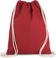 DRAWSTRING BAG WITH THICK STRAPS Cherry Red