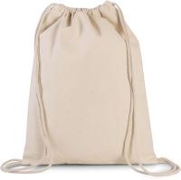 DRAWSTRING BAG WITH THICK STRAPS Natural