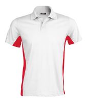 FLAG - SHORT-SLEEVED TWO-TONE POLO SHIRT White/Red
