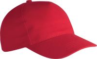 HEAVY COTTON CAP - 5 PANELS Red