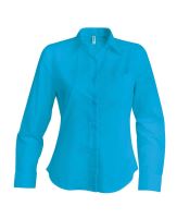 JESSICA > LADIES' LONG-SLEEVED SHIRT Bright Turquoise