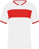 KIDS' SHORT SLEEVE JERSEY White/Sporty Red