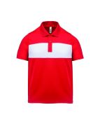 KIDS' SHORT SLEEVE POLO SHIRT Sporty Red/White