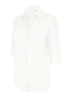 LADIES' 3/4 SLEEVED SHIRT White