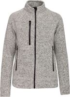 LADIES' FULL ZIP HEATHER JACKET Light Grey Mélange