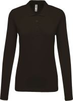 LADIES’ LONG-SLEEVED PIQUÉ POLO SHIRT Dark Grey