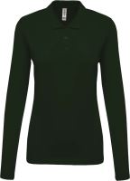 LADIES’ LONG-SLEEVED PIQUÉ POLO SHIRT Forest Green