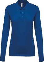 LADIES’ LONG-SLEEVED PIQUÉ POLO SHIRT Light Royal Blue