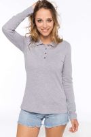 LADIES’ LONG-SLEEVED PIQUÉ POLO SHIRT Sky Blue