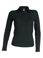 LADIES' LONG-SLEEVED POLO SHIRT Black