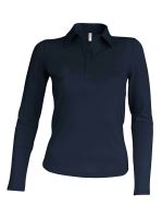 LADIES' LONG-SLEEVED POLO SHIRT Dark Grey