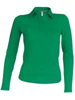 LADIES' LONG-SLEEVED POLO SHIRT Kelly Green