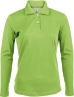 LADIES' LONG-SLEEVED POLO SHIRT Lime